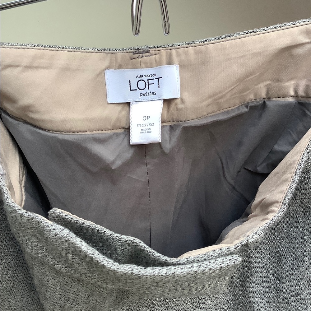 Petite Gray Wool Pants with Silver Thread - Picture 3 of 6